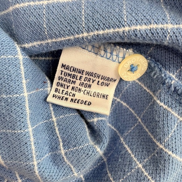 Brooks Brothers Golden Fleece Mens XL Blue Gingham Polo Shirt Golf Casual VTG - Picture 9 of 10